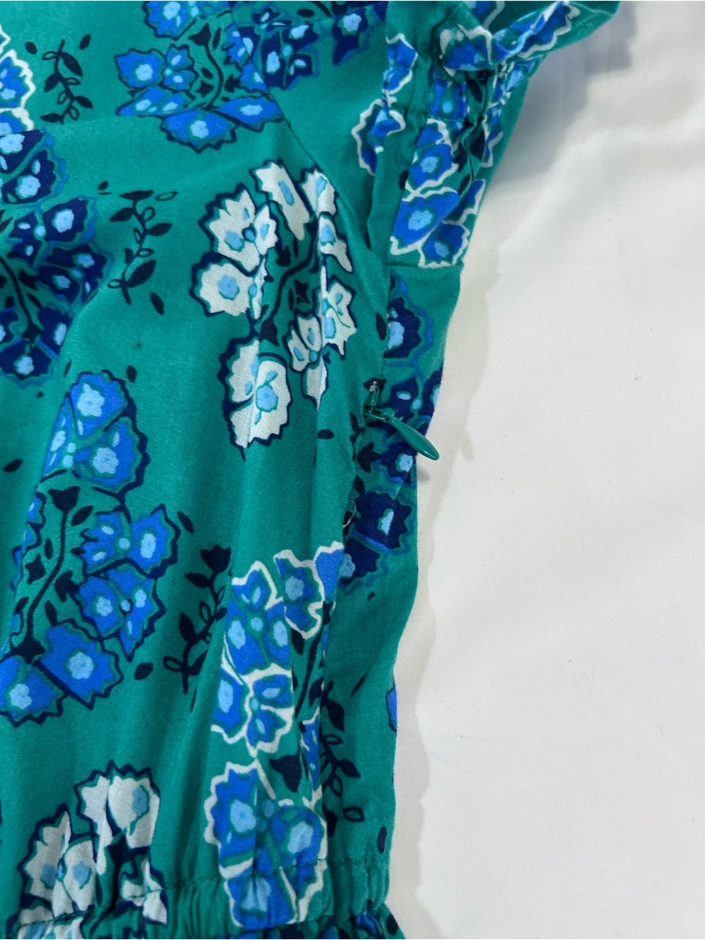 J. Crew Green Floral Short-Sleeve Midi Dress 4 - Picture 16 of 16